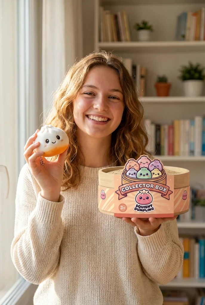 Dumpling Squishy Keyring Set of 6 with its box