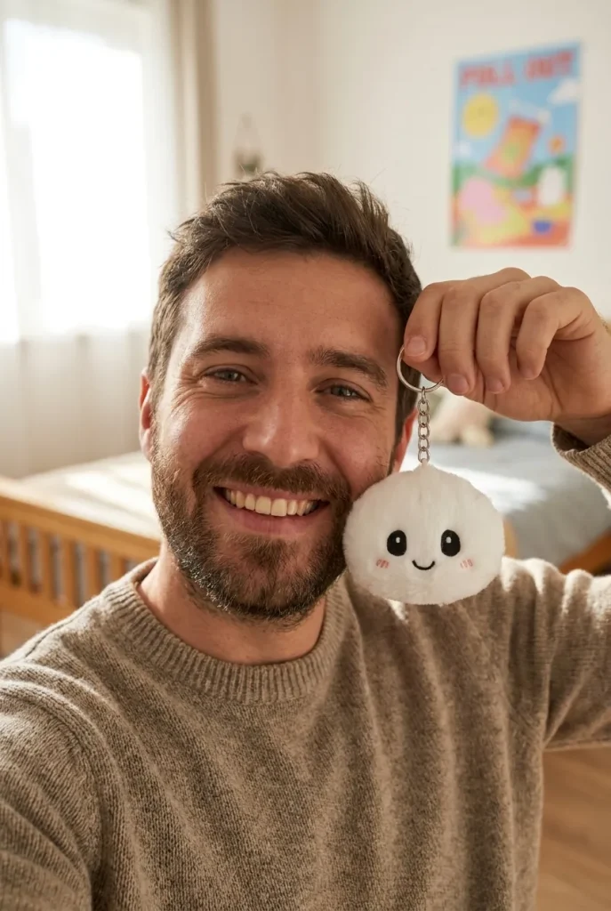 Dumpling Squishy Keyring Set of 6 in everyday life