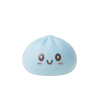 Giant Blue Dumpling Squishy being squeezed, soft slow-rise foam