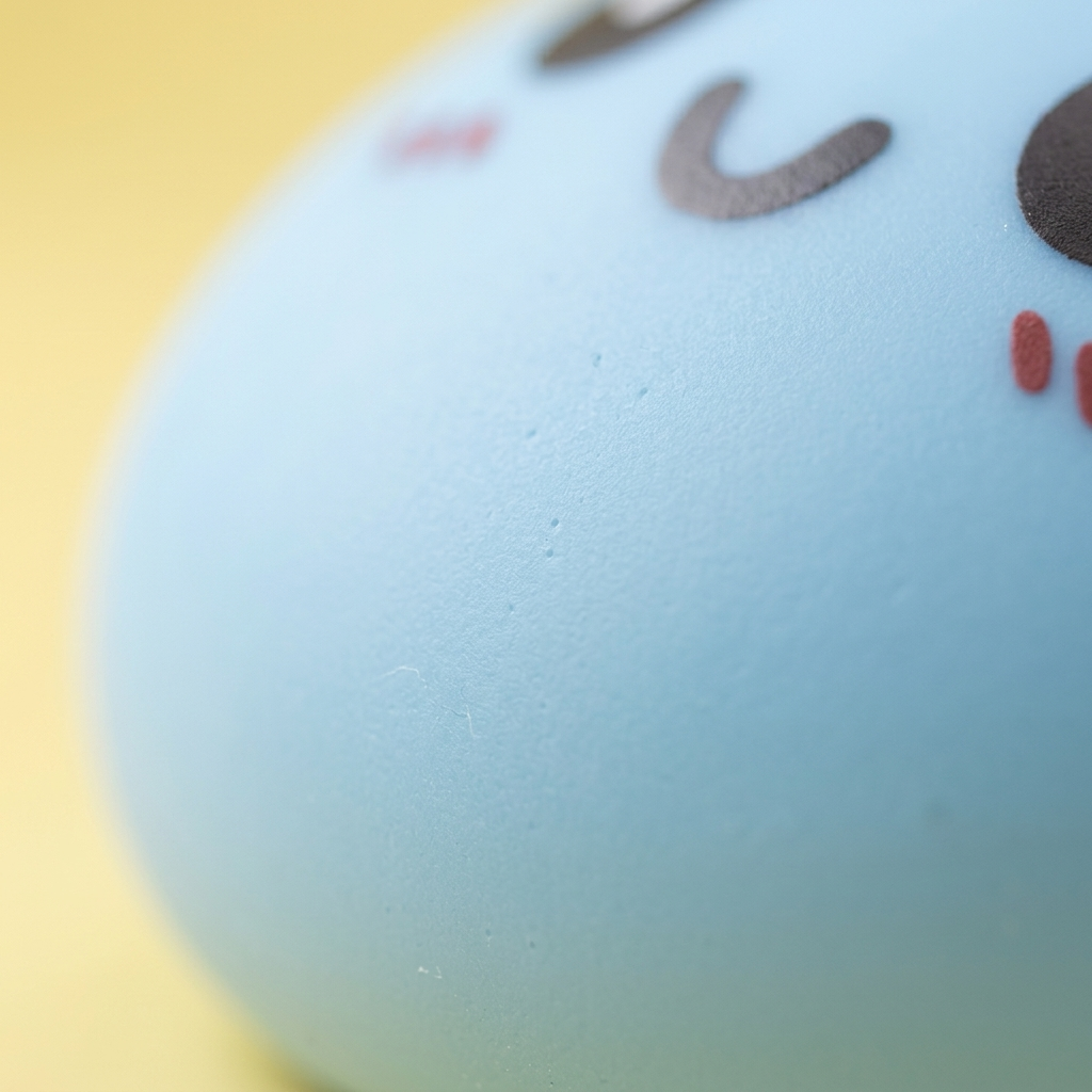 Giant Blue Dumpling Squishy — close-up of the texture