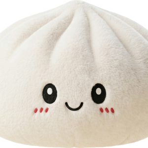 Big Dumpling Squishy Pillow being squeezed, soft slow-rise foam