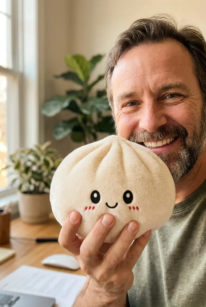 Big Dumpling Squishy Pillow in everyday life