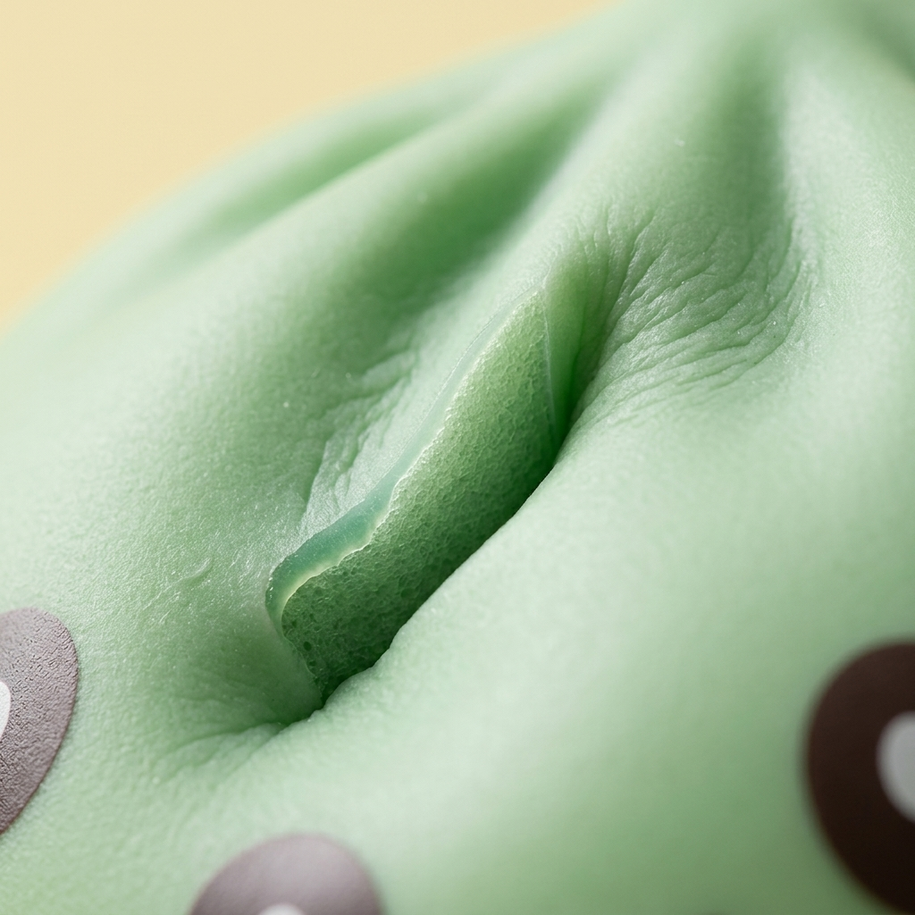 Giant Green Dumpling Squishy — close-up of the texture