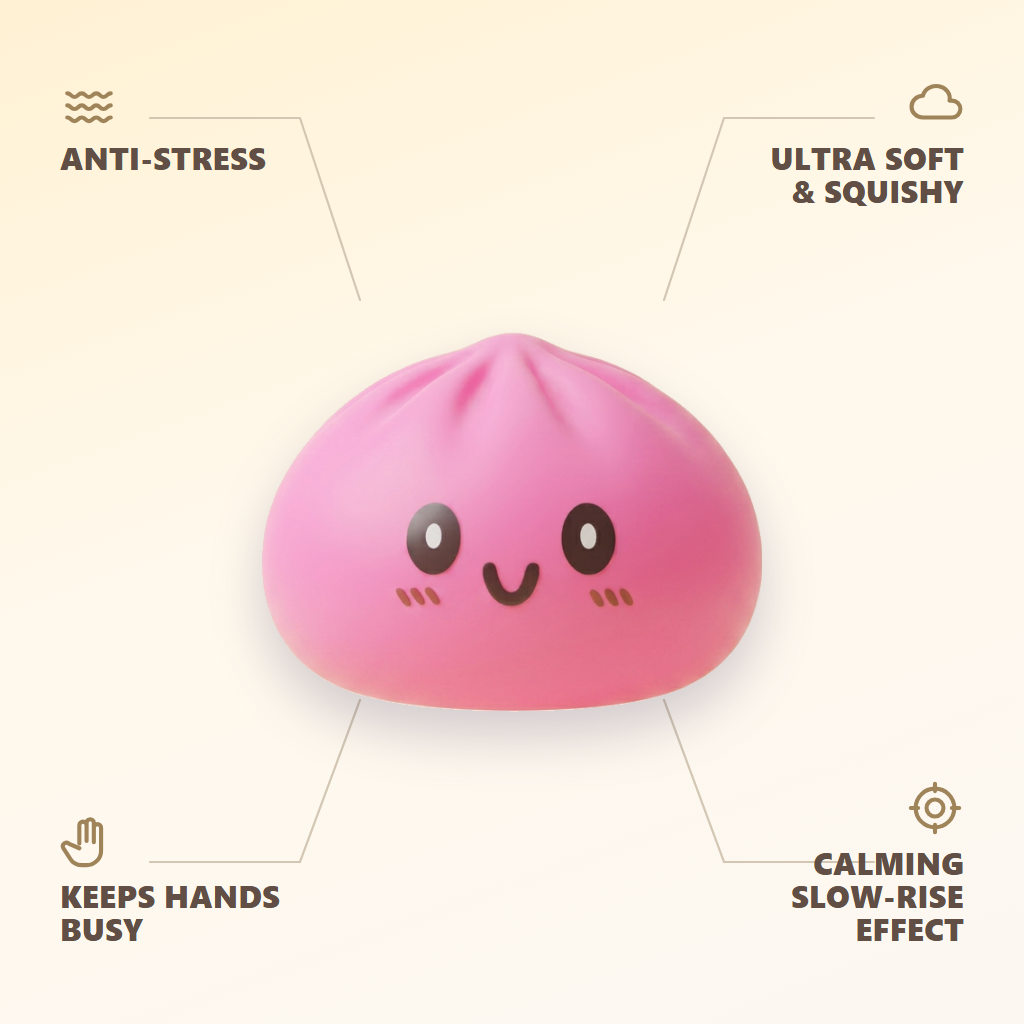 Giant Pink Dumpling Squishy — its benefits