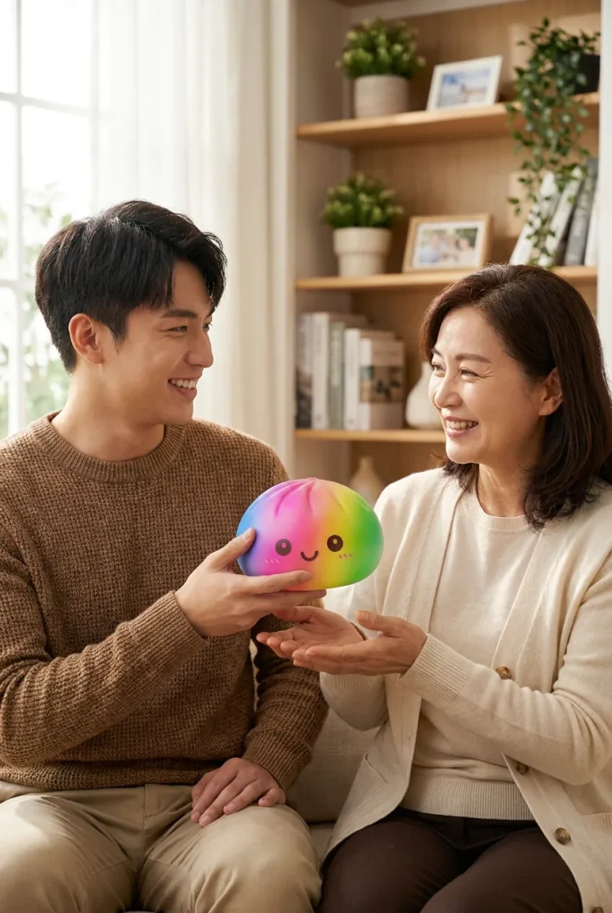 Giant Rainbow Dumpling Squishy as a gift idea