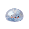 Blue Glacé Sparkle Dumpling Squishy being squeezed, soft slow-rise foam