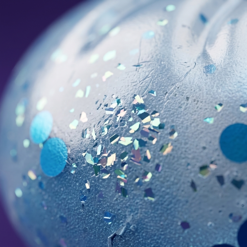 Blue Glacé Sparkle Dumpling Squishy — close-up of the texture