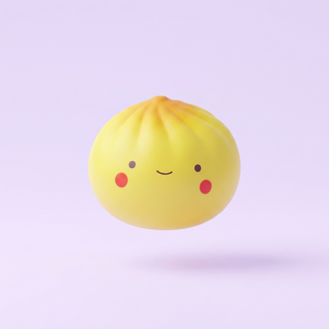 Mini Dumpling Squishy Blind Box being squeezed, soft slow-rise foam