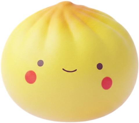 Mini Dumpling Squishy Blind Box being squeezed, soft slow-rise foam