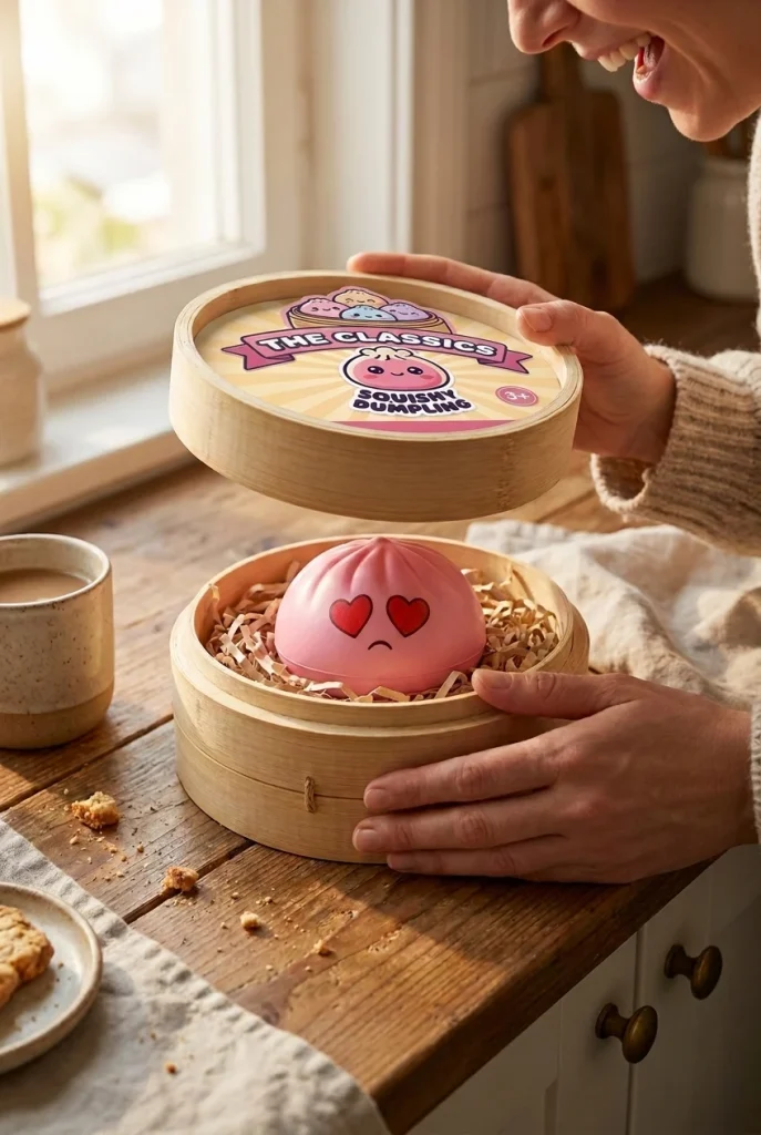 Mini Dumpling Squishy Mystery Set unboxing moment