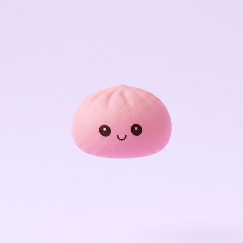 Mini Mystery Dumplings Squishy being squeezed, soft slow-rise foam