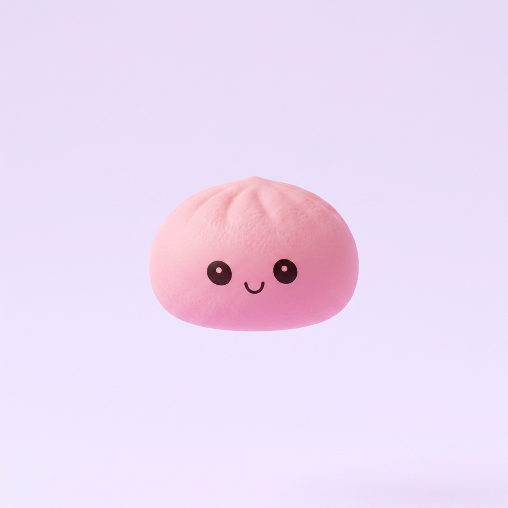 Mini Mystery Dumplings Squishy being squeezed, soft slow-rise foam