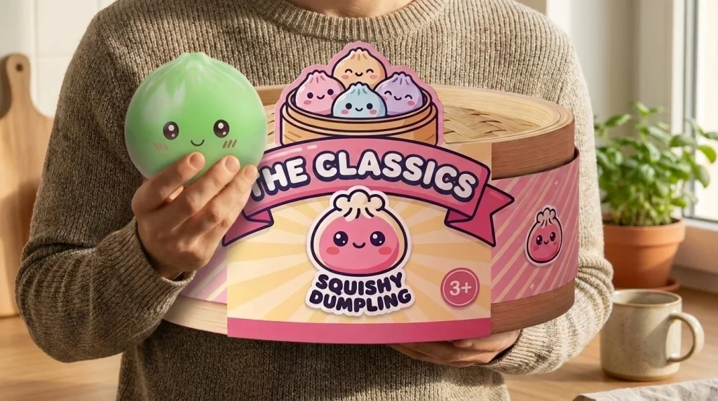Mini Sugar Dumpling Squishy Set with its box