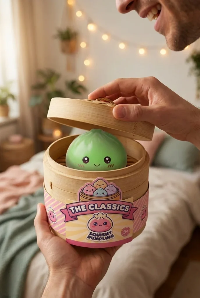 Mini Sugar Dumpling Squishy Set unboxing moment