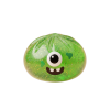 Squishy Dumpling Monstre Halloween Green Glitter being squeezed, soft slow-rise foam