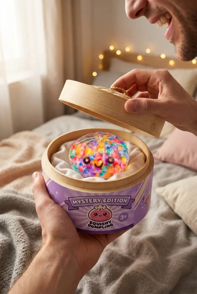 Mystery Bubble Dumpling Squishy unboxing moment