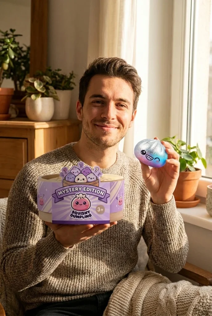 Rare Dumpling Squishy Mystery Box with its box