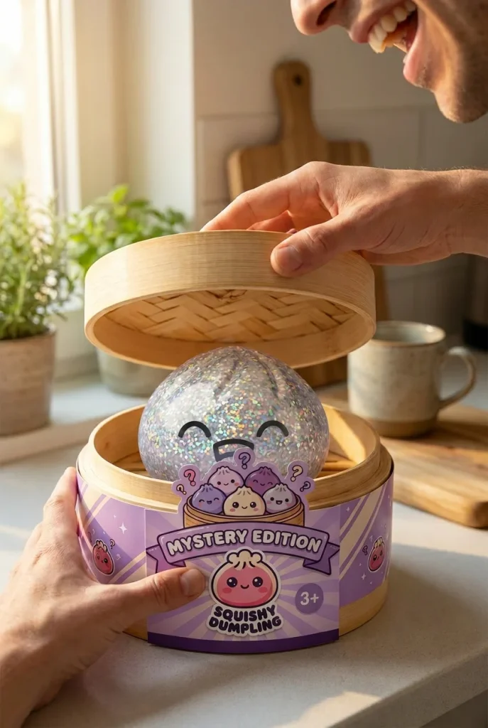 Rare Dumpling Squishy Mystery Box unboxing moment