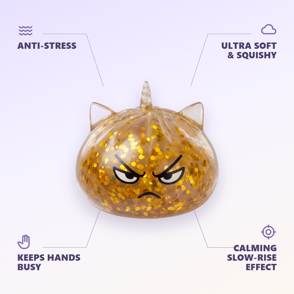 Glitter Dumpling Squishy Rare Unicorn Edition — its benefits