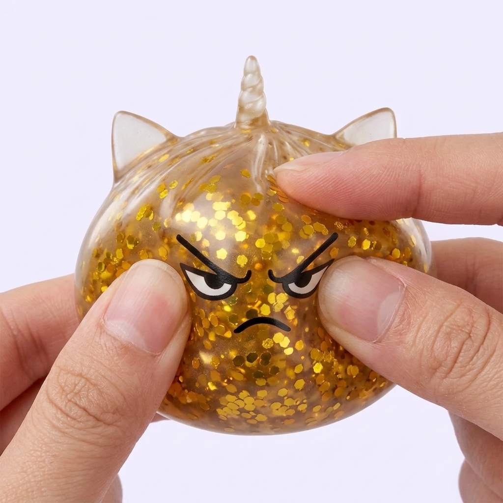 Glitter Dumpling Squishy Rare Unicorn Edition — slow-rise effect, the foam springs back slowly