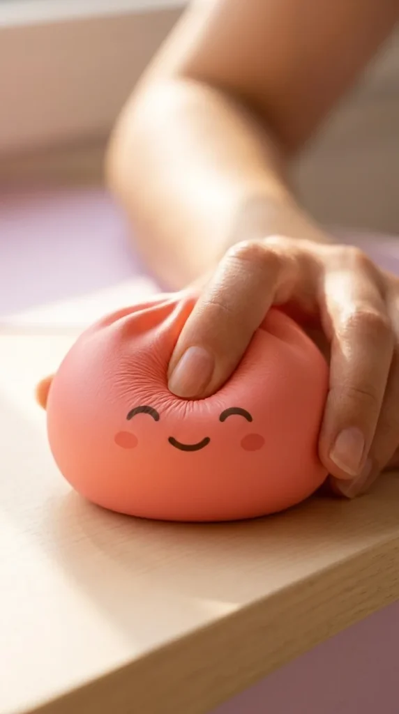 Mystery Dumpling Squishy mid-squish
