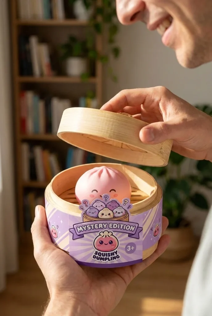 Mystery Dumpling Squishy unboxing moment