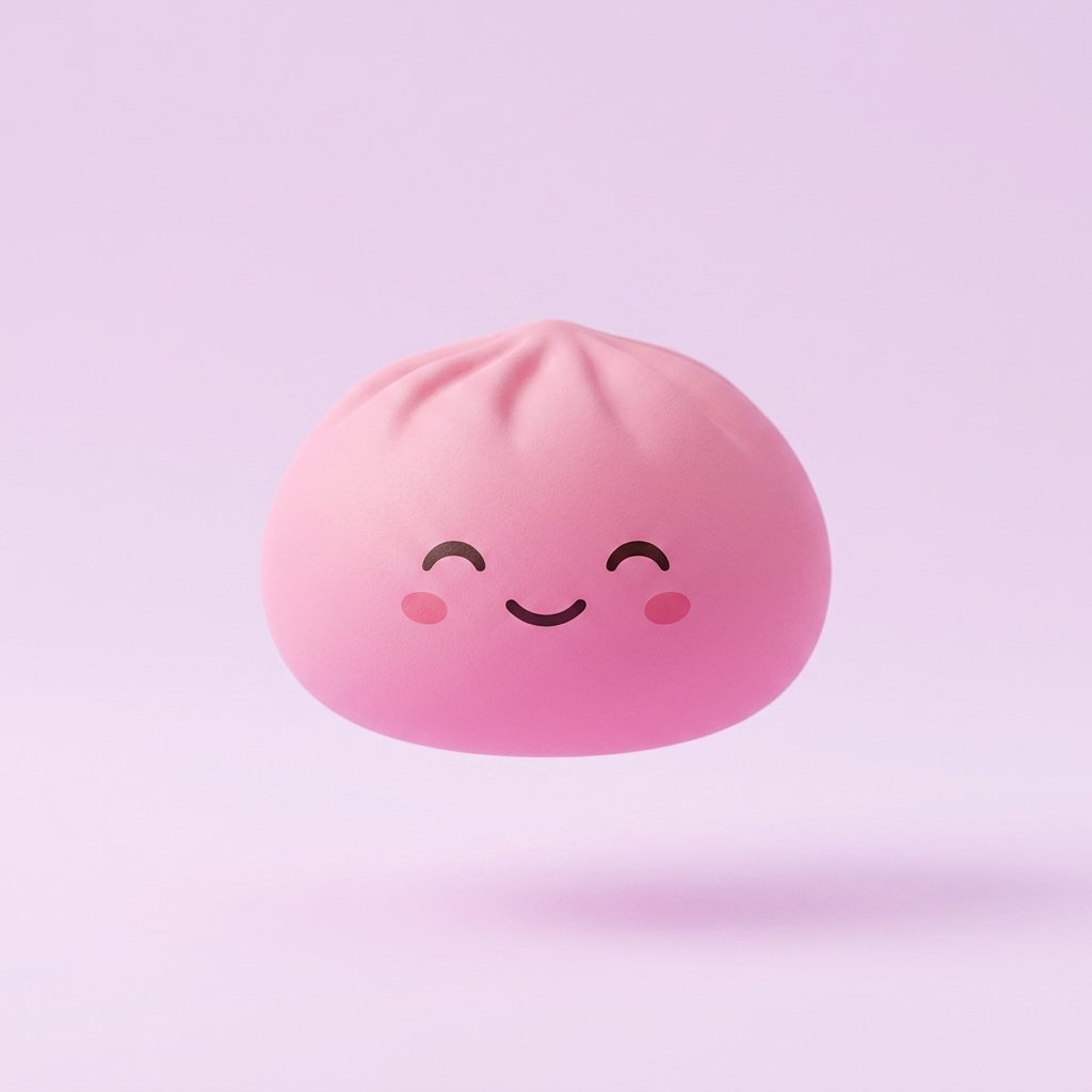 Mystery Dumpling Squishy being squeezed, soft slow-rise foam