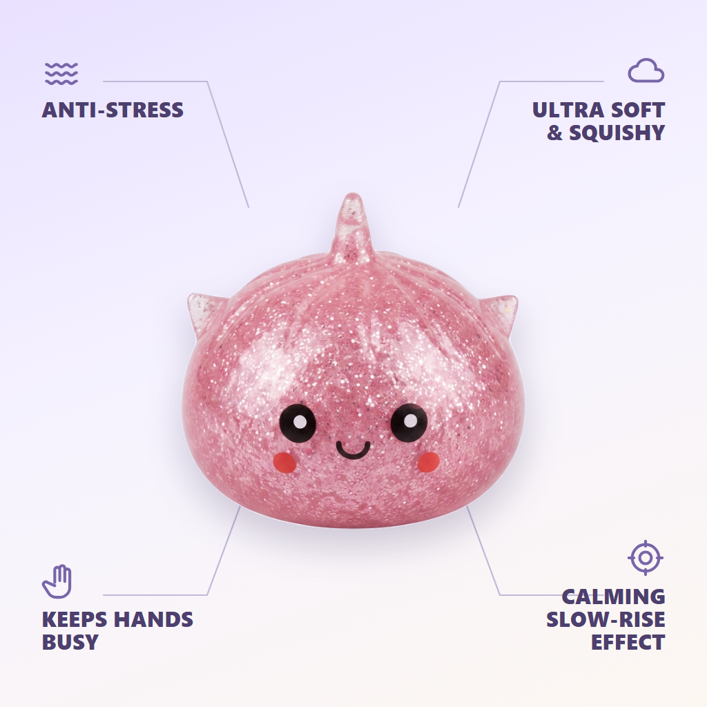 Mystery Unicorn Glitter Dumpling Squishy — its benefits