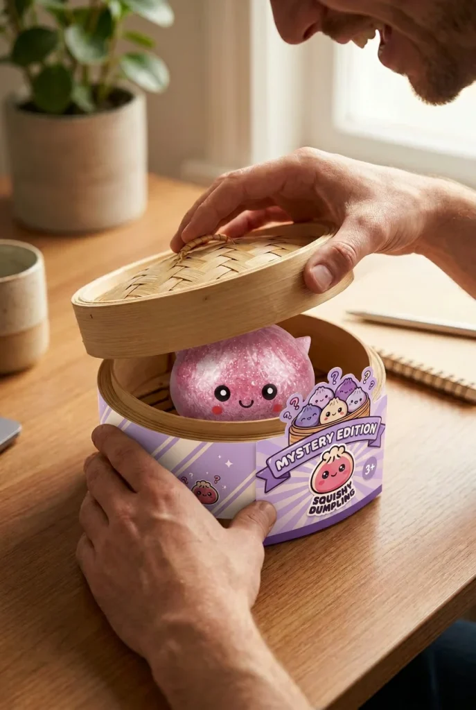 Mystery Unicorn Glitter Dumpling Squishy unboxing moment