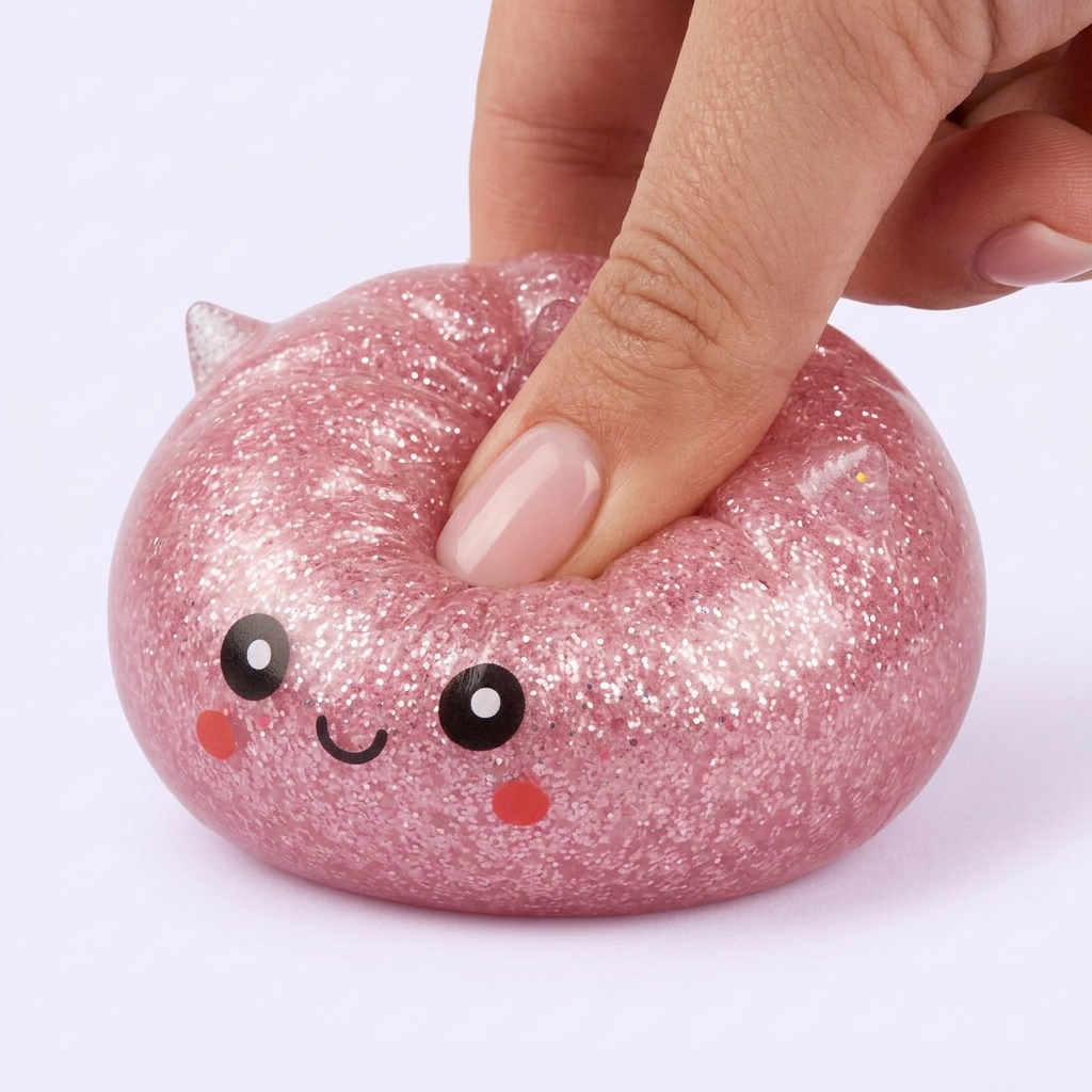 Mystery Unicorn Glitter Dumpling Squishy — slow-rise effect, the foam springs back slowly