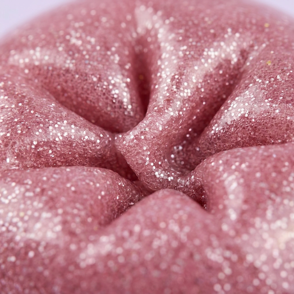 Mystery Unicorn Glitter Dumpling Squishy — close-up of the texture