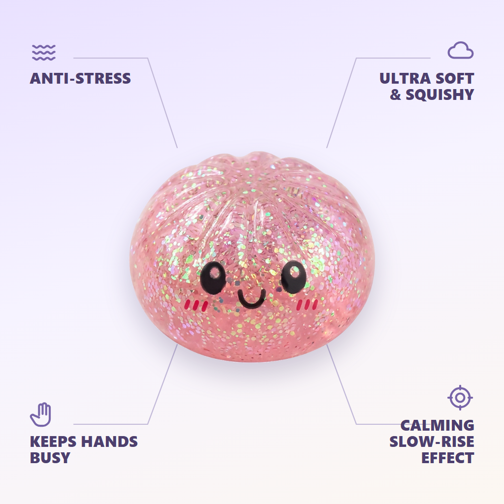 Glitter Surprise Mystery Dumpling Squishy — its benefits