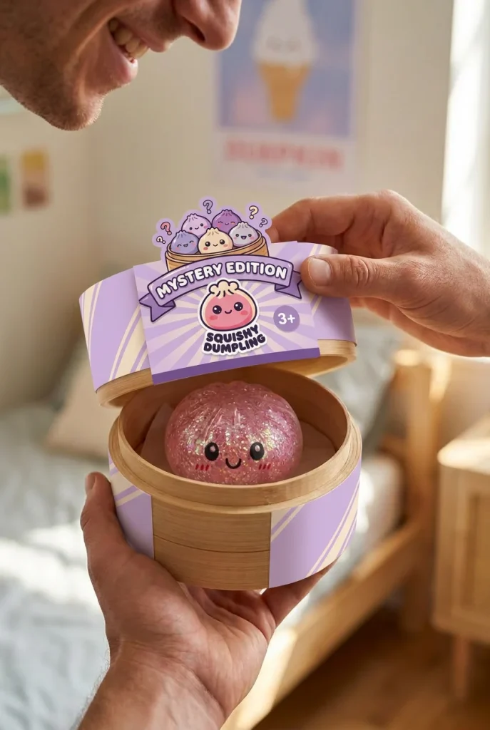 Glitter Surprise Mystery Dumpling Squishy unboxing moment