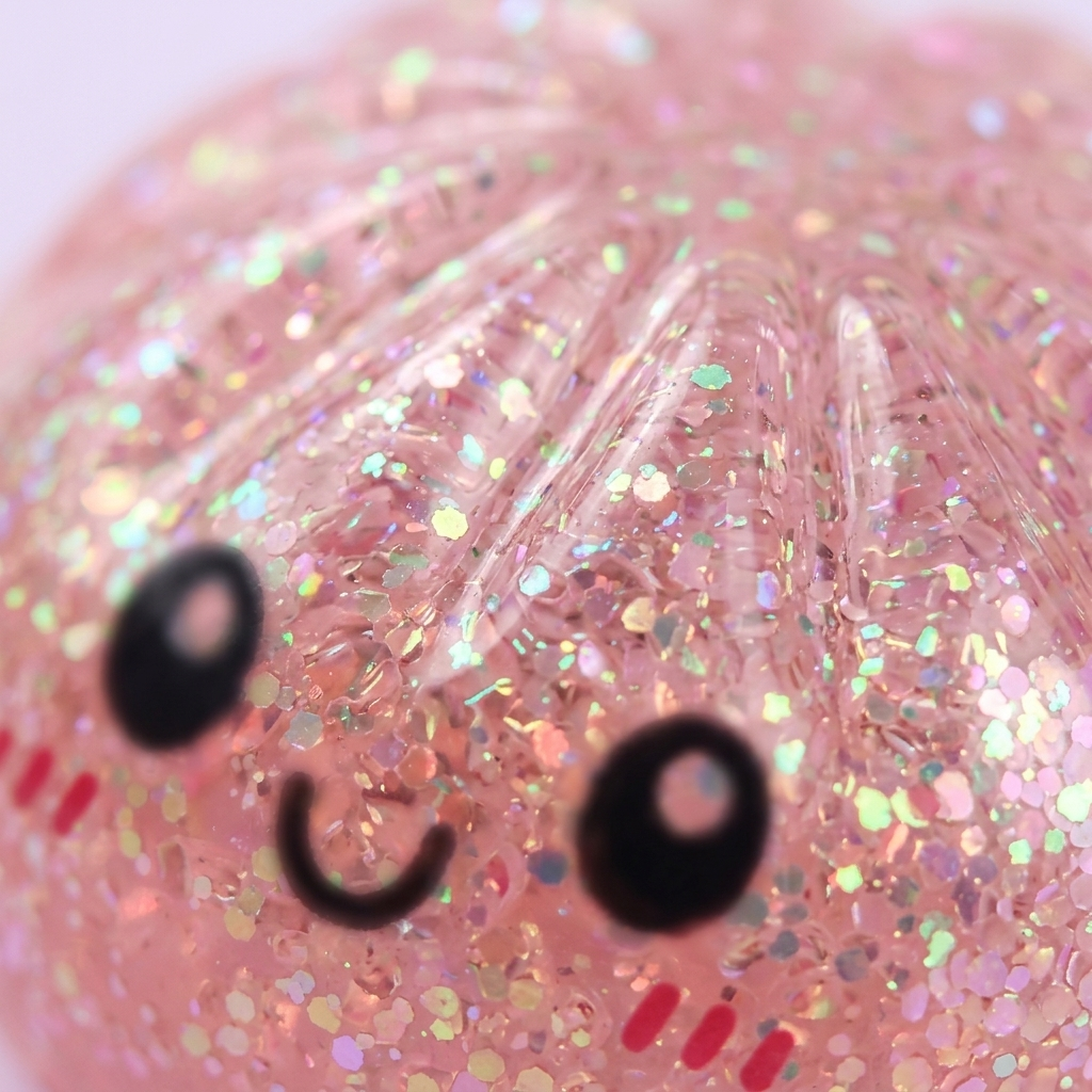 Glitter Surprise Mystery Dumpling Squishy — close-up of the texture