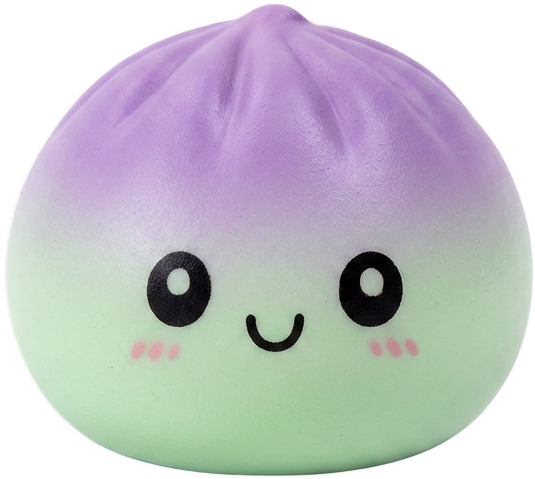 Ombre Mystery Dumpling Squishy being squeezed, soft slow-rise foam