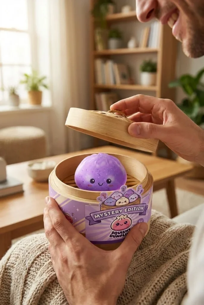 Mystery Glow in the Dark Dumpling Squishy unboxing moment