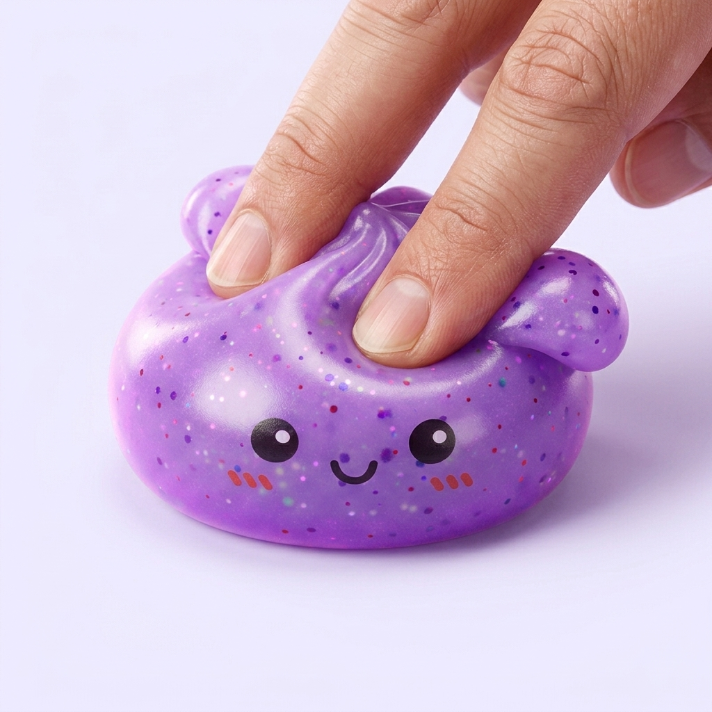 Mystery Glow in the Dark Dumpling Squishy — slow-rise effect, the foam springs back slowly