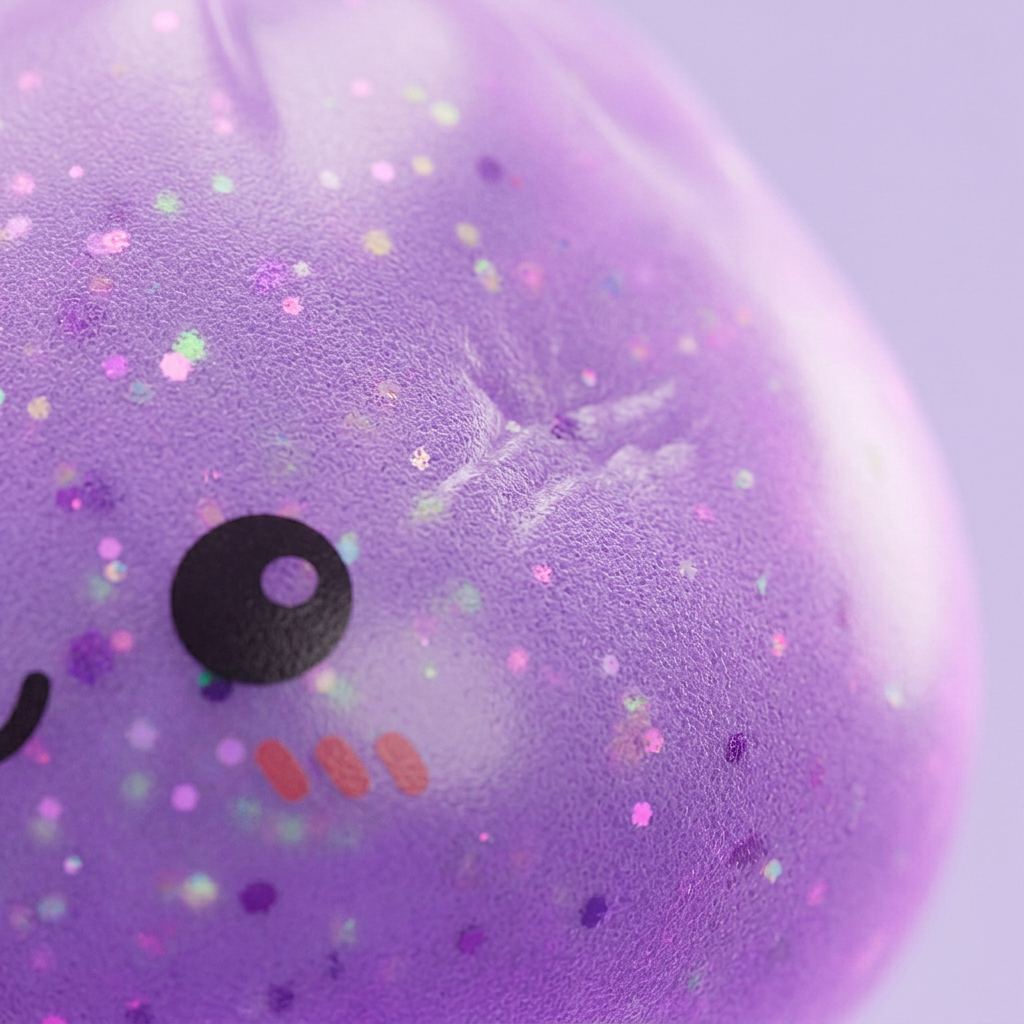 Mystery Glow in the Dark Dumpling Squishy — close-up of the texture