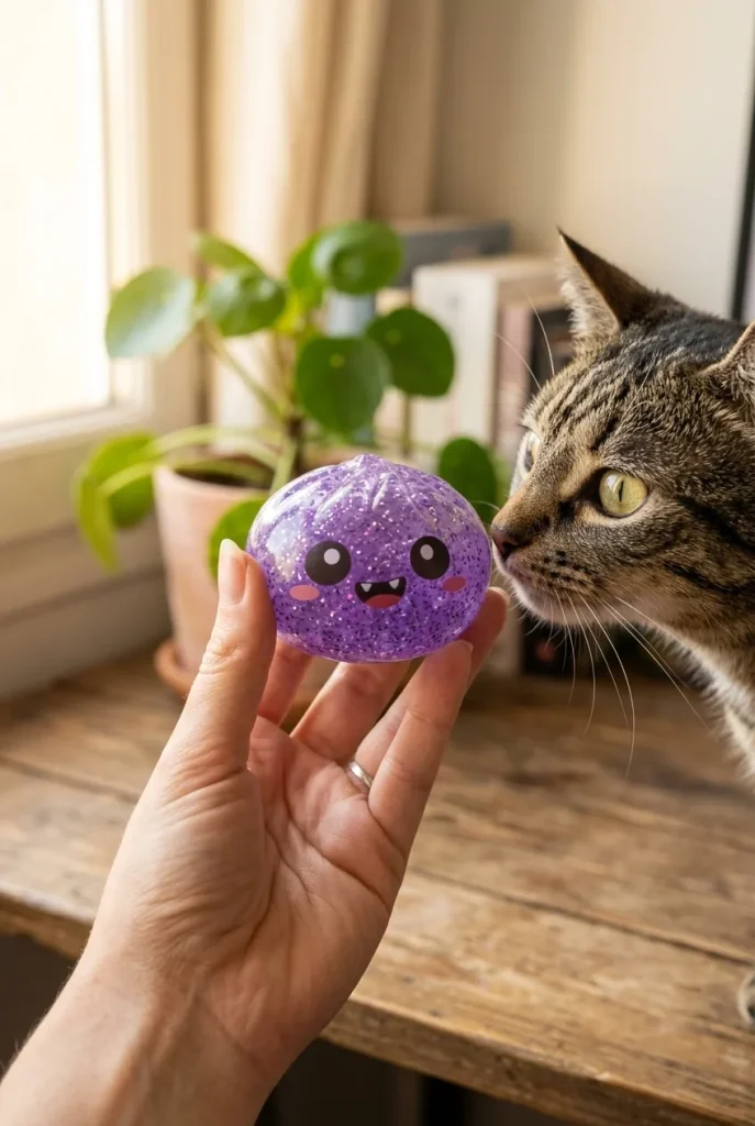 Squishy Dumpling Mystery Halloween Box with a plush friend