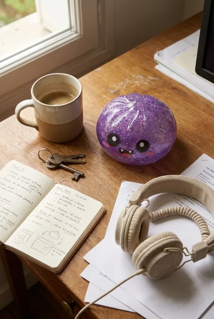 Squishy Dumpling Mystery Halloween Box on the desk