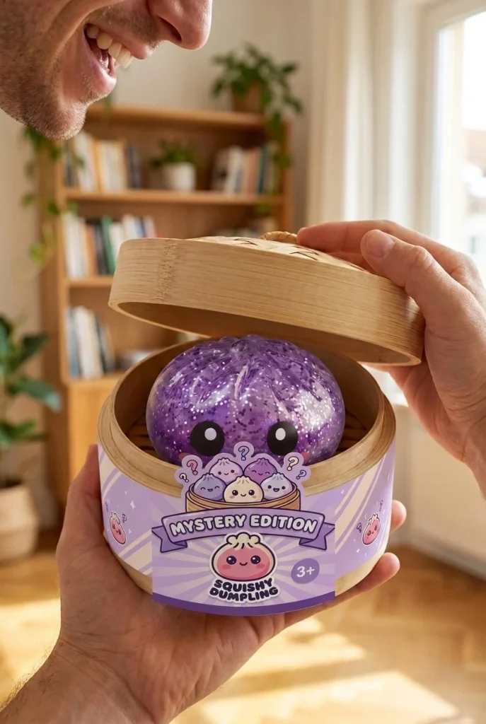 Squishy Dumpling Mystery Halloween Box unboxing moment