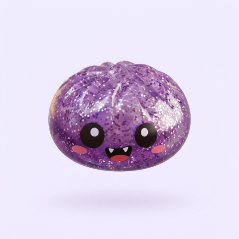 Squishy Dumpling Mystery Halloween Box being squeezed, soft slow-rise foam
