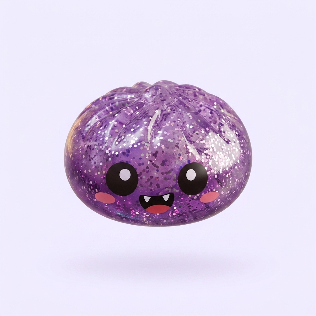 Squishy Dumpling Mystery Halloween Box being squeezed, soft slow-rise foam