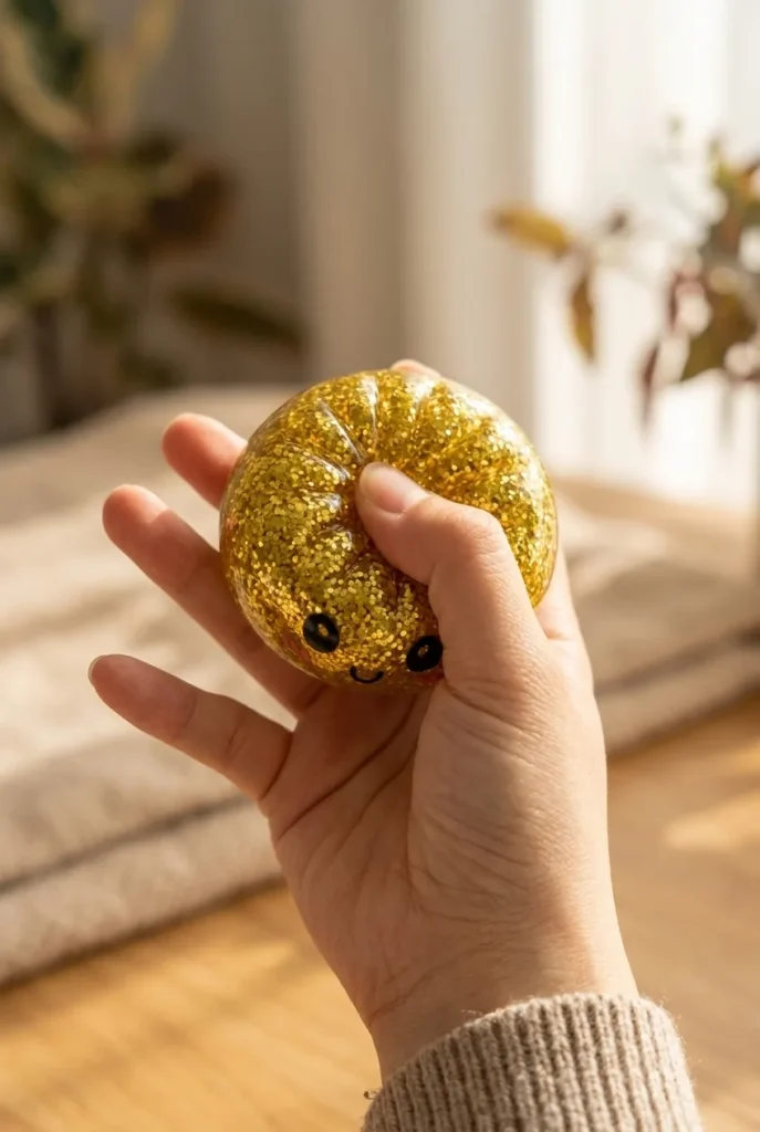 Mystery Glitter Dumpling Squishy Mini Set mid-squish