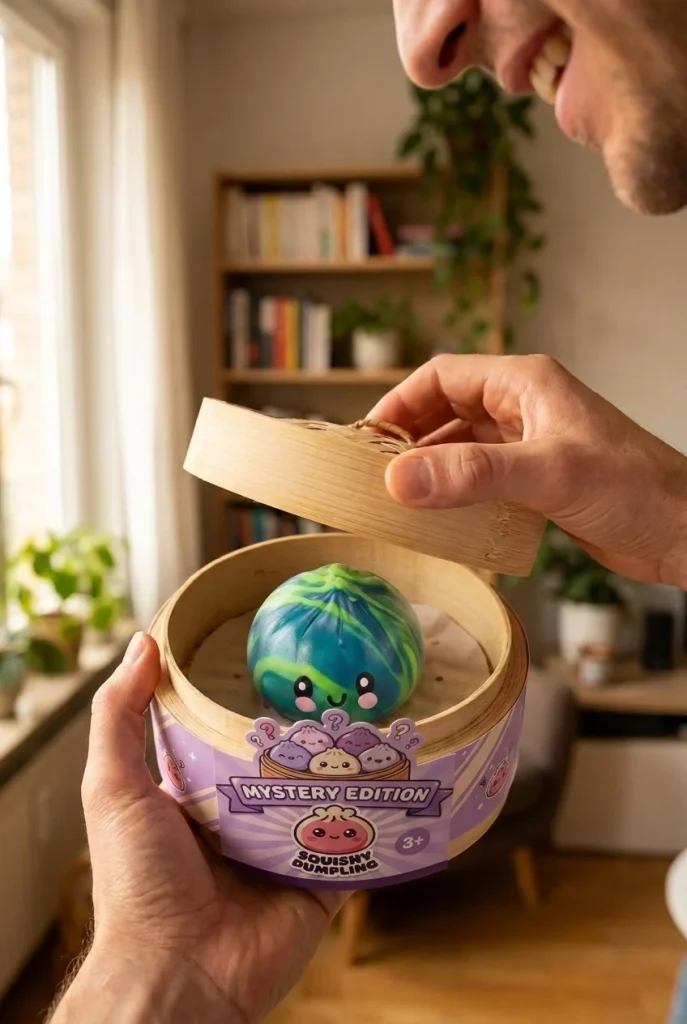 Mystery Tie-Dye Dumpling Squishy Mini unboxing moment