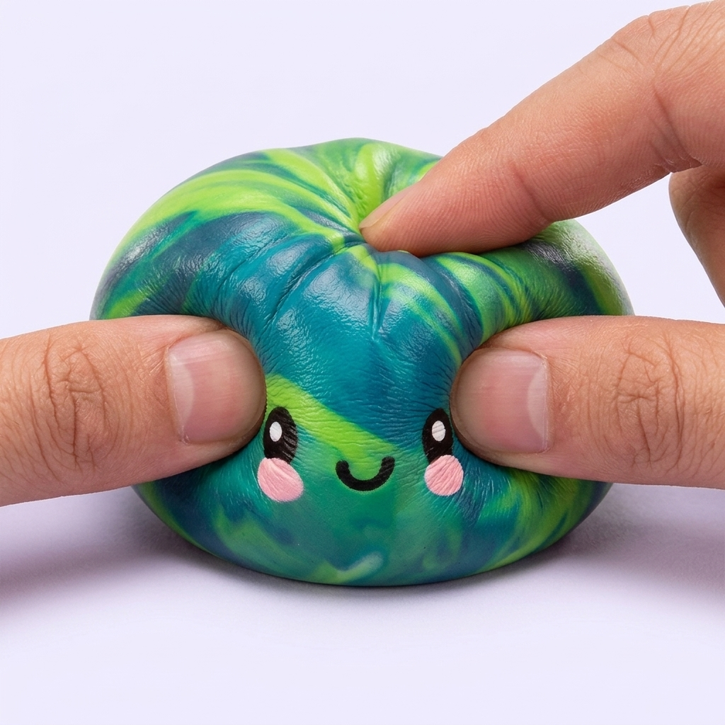Mystery Tie-Dye Dumpling Squishy Mini — slow-rise effect, the foam springs back slowly