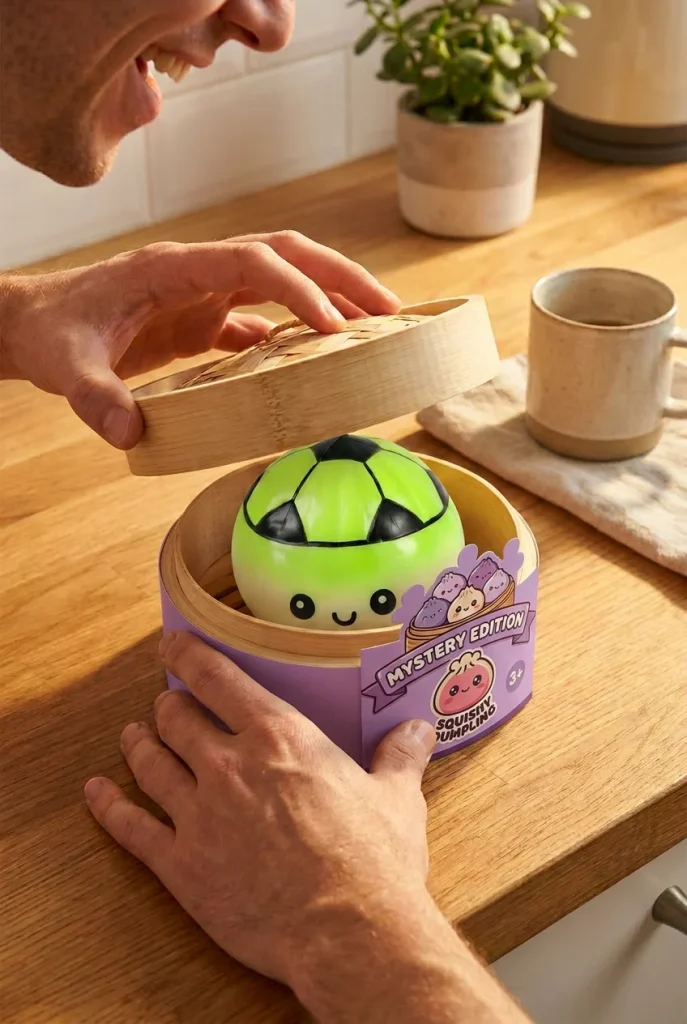Football Mystery Dumpling Squishy unboxing moment