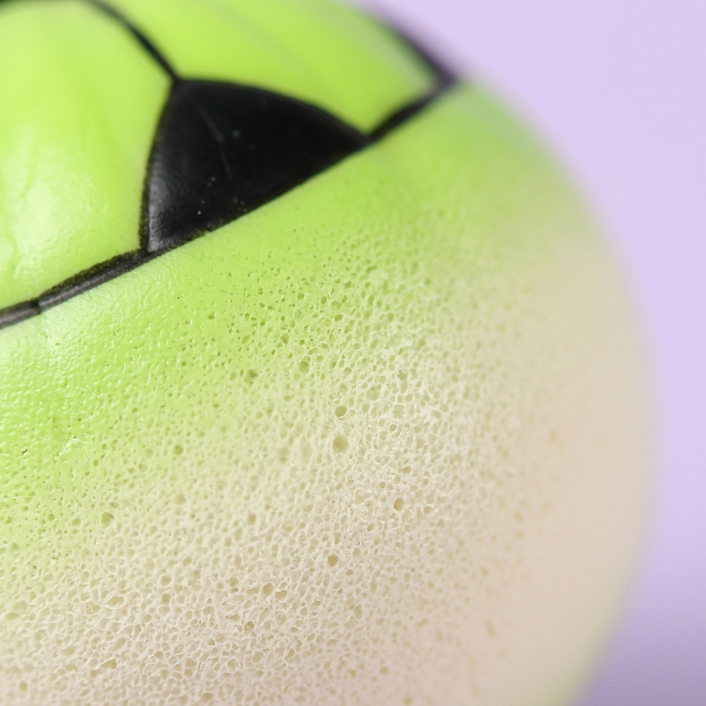 Football Mystery Dumpling Squishy — close-up of the texture