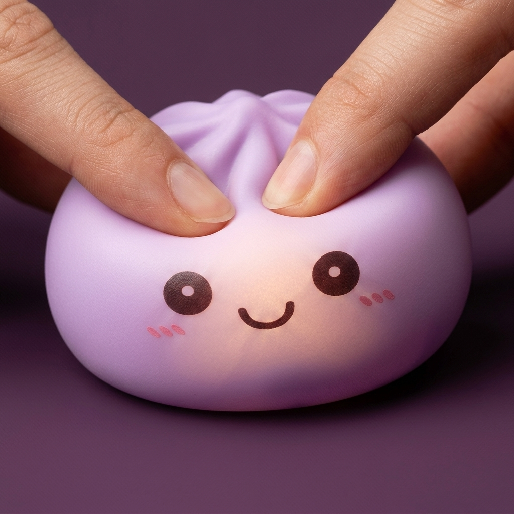 Mystery Squishy Dumpling Night Light — slow-rise effect, the foam springs back slowly
