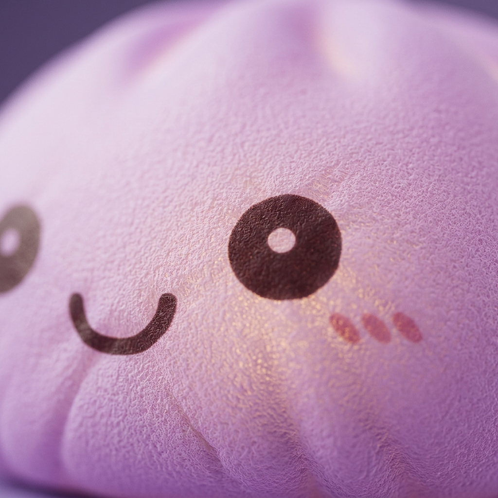 Mystery Squishy Dumpling Night Light — close-up of the texture
